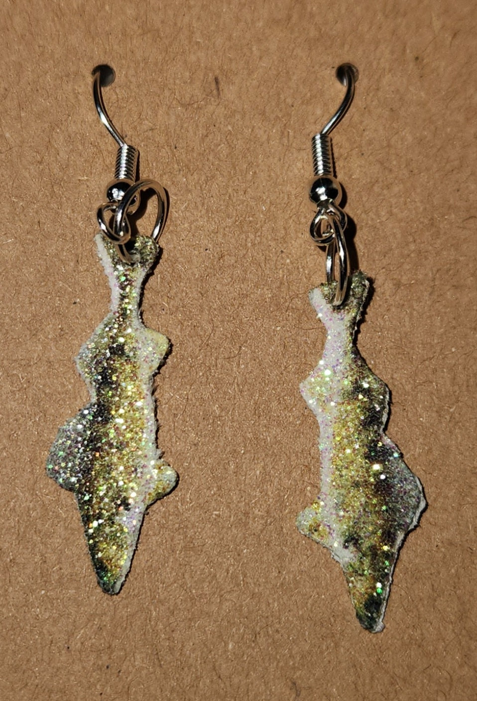 Walleye French wire earrings