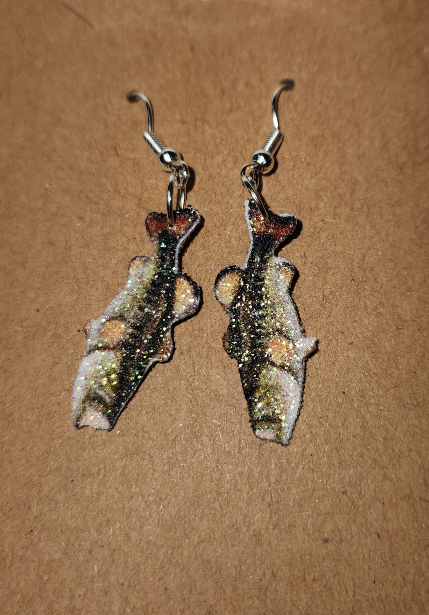 Large Mouth Bass French wire earrings