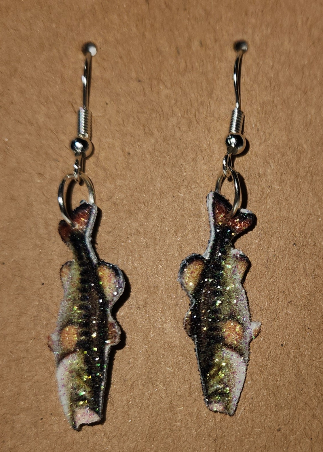 Large Mouth Bass French wire earrings