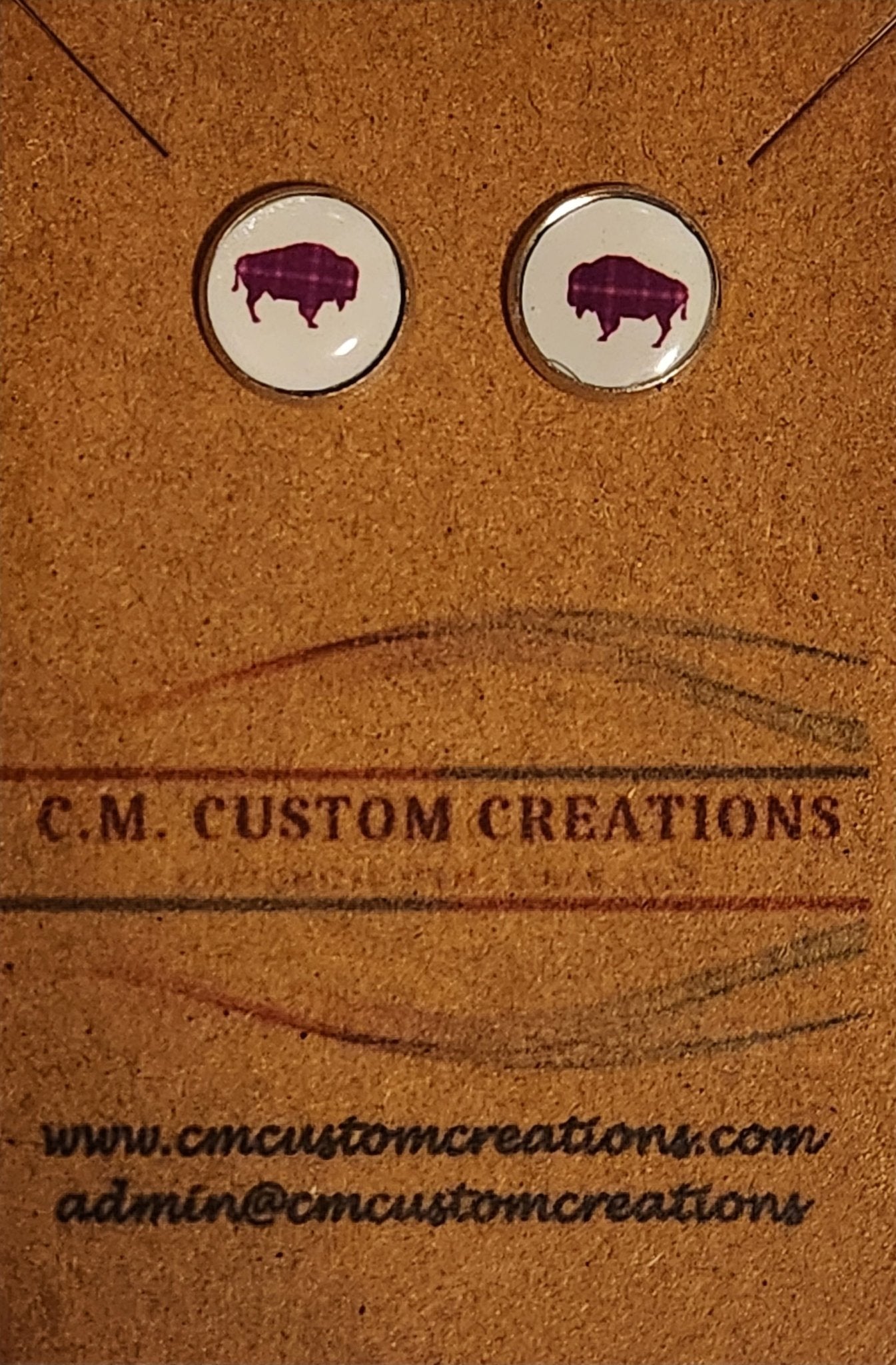 Plaid Buffalo Earrings - CM Custom CreationsPlaid Buffalo EarringsearringsCM Custom Creations