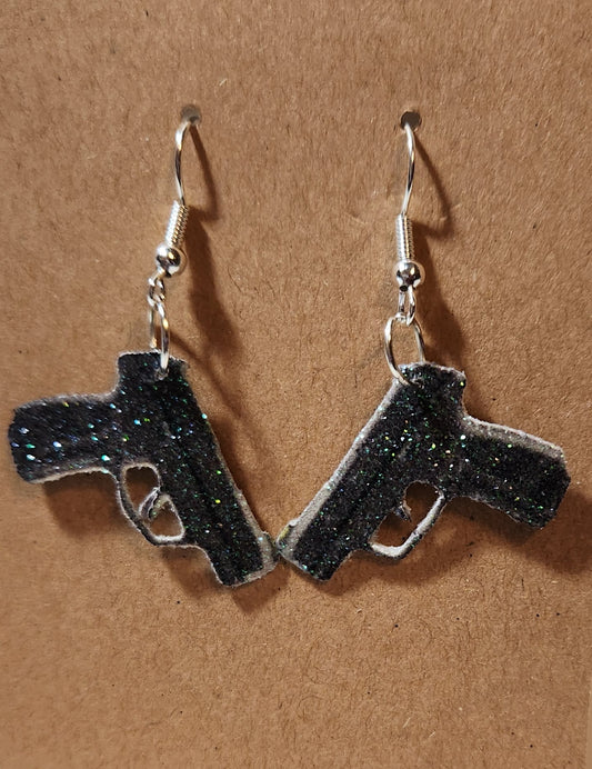 Wholesale Glock like pistol earrings