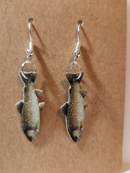 Steelhead/Rainbow Trout French wire earrings