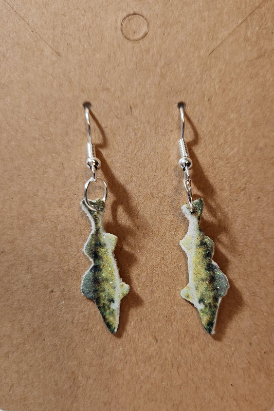 Walleye French wire earrings