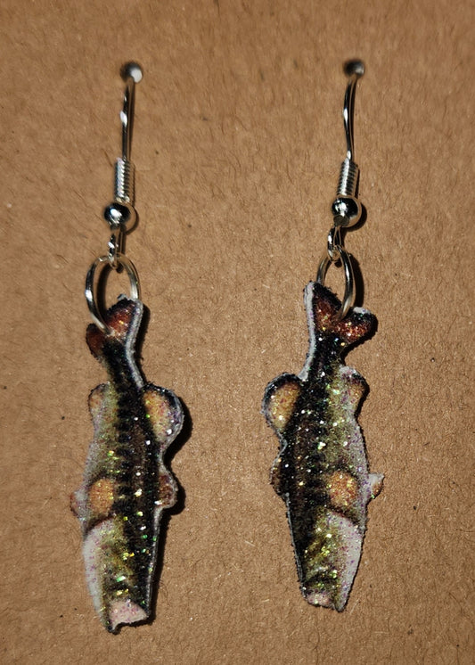 Large Mouth Bass French wire earrings