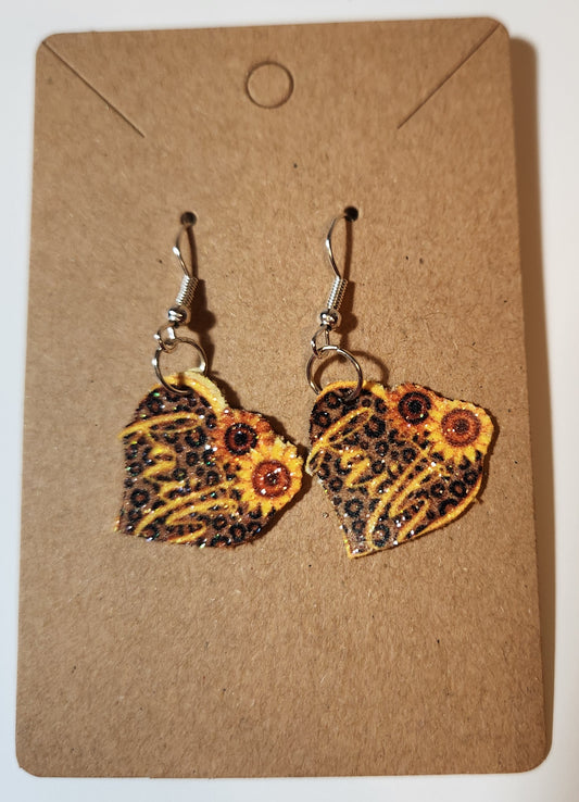 Sunflower "Faith" French Wire Earrings