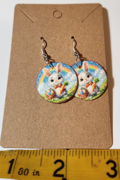 Easter Bunny French Wire Earrings