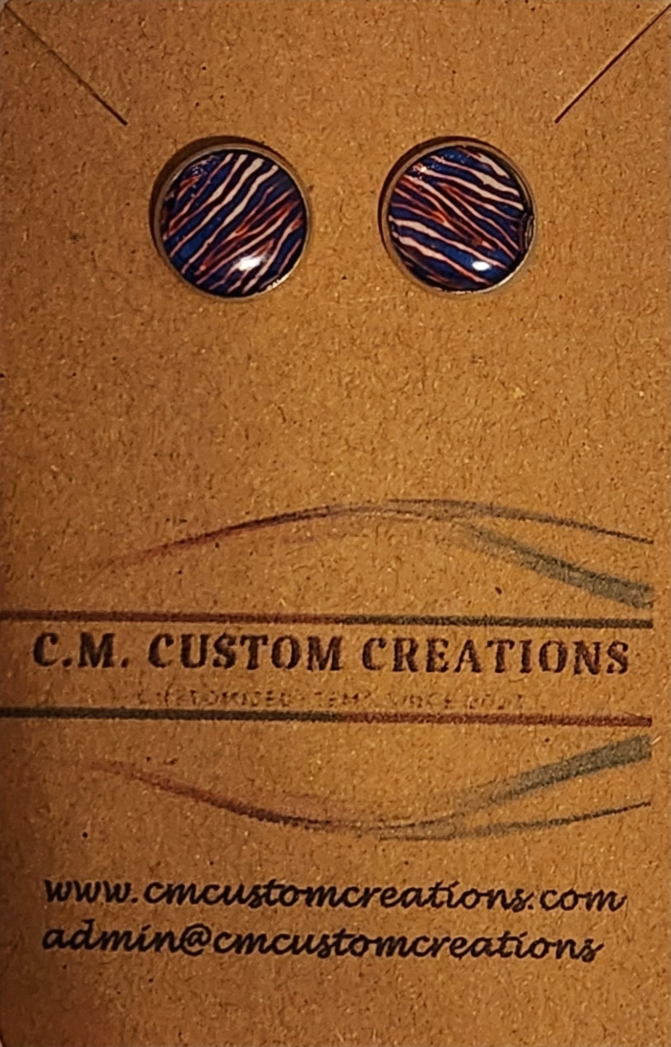 Buffalo Bills Inspired Earrings - CM Custom CreationsBuffalo Bills Inspired EarringsearringsCM Custom Creations