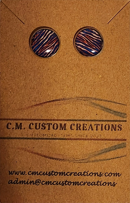 Buffalo Bills Inspired Earrings - CM Custom CreationsBuffalo Bills Inspired EarringsearringsCM Custom Creations