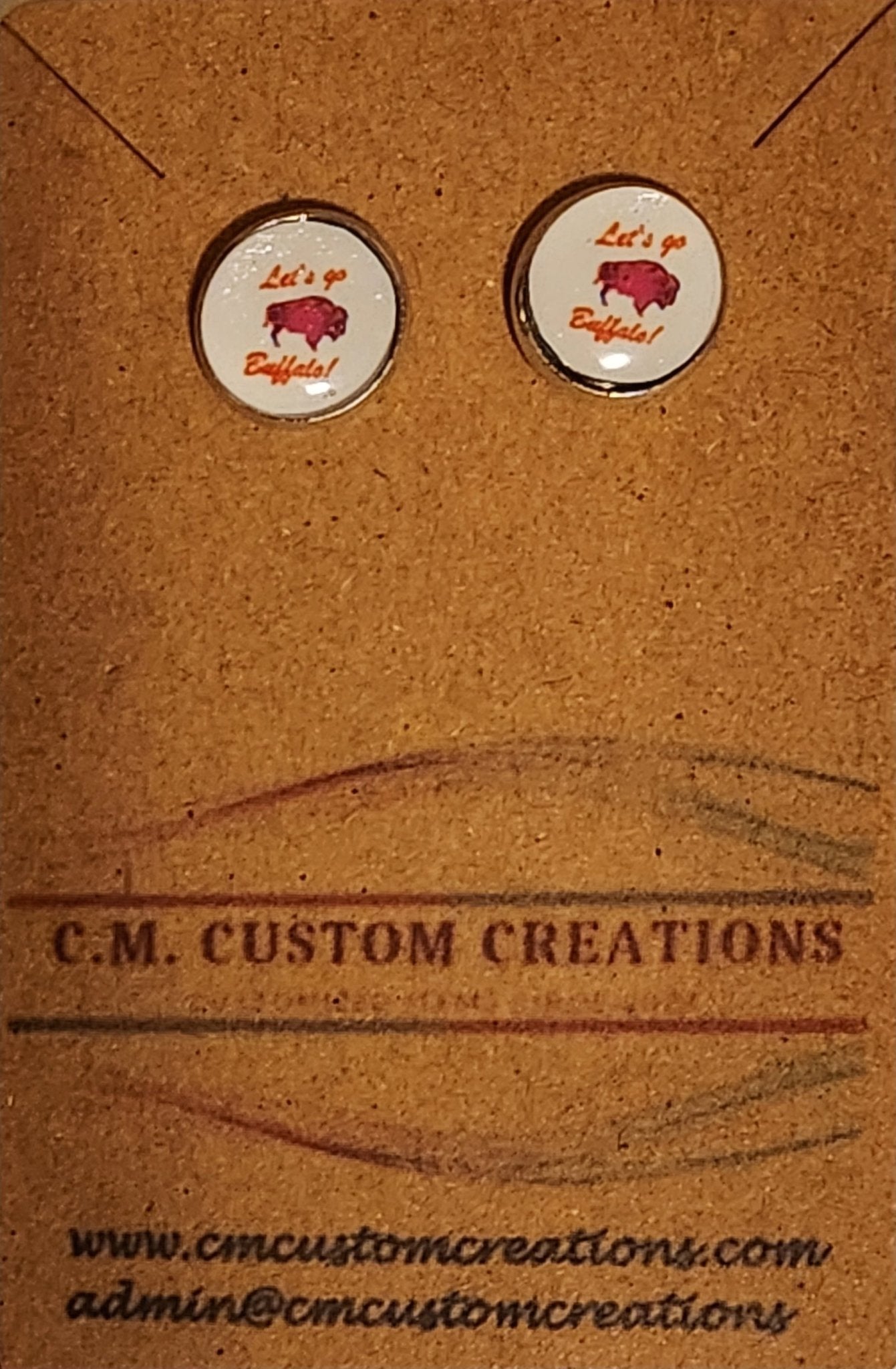Buffalo Bills Inspired Earrings - CM Custom CreationsBuffalo Bills Inspired EarringsearringsCM Custom Creations