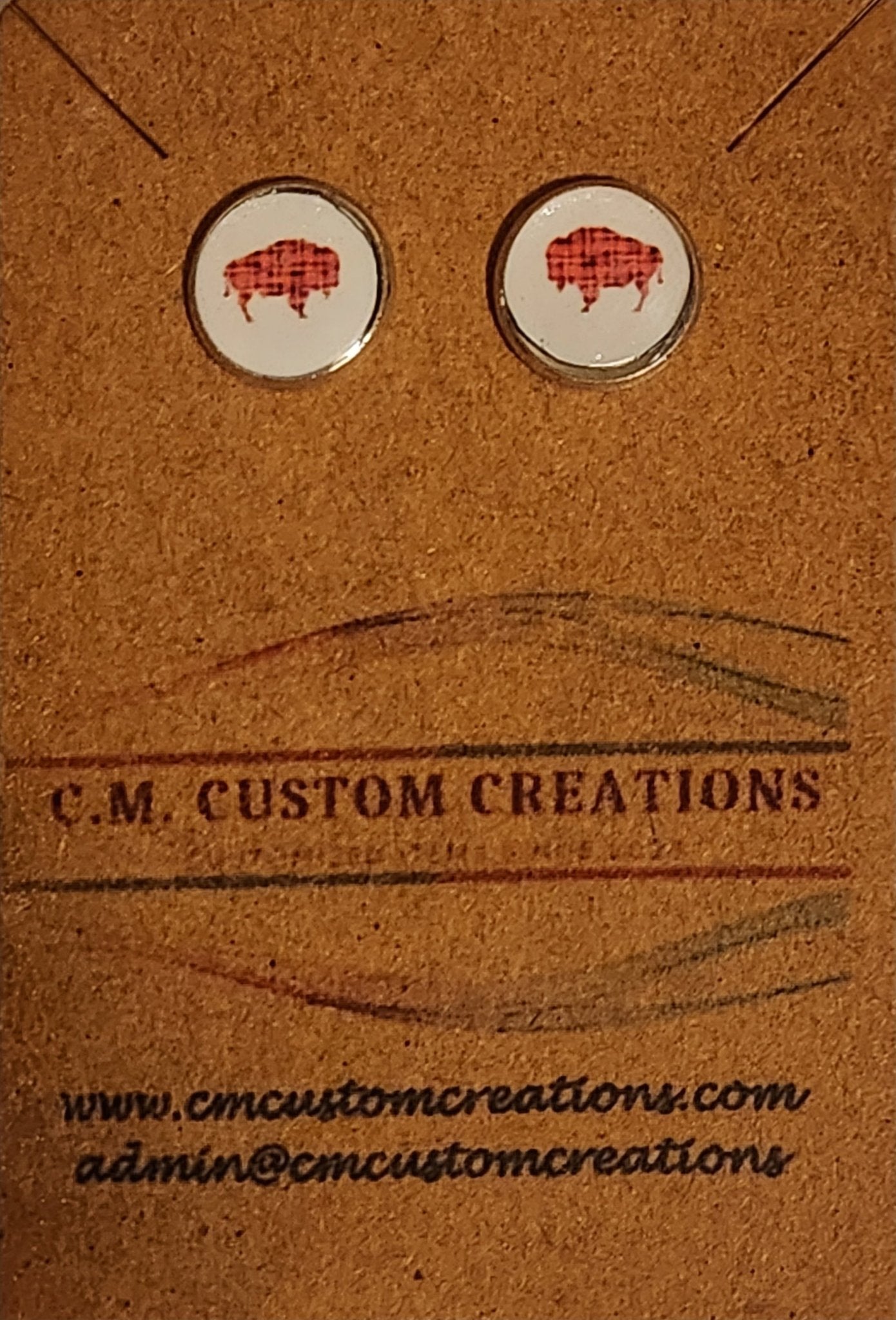 Plaid Buffalo Earrings - CM Custom CreationsPlaid Buffalo EarringsearringsCM Custom Creations
